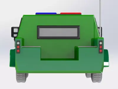 Armored SUV T2 printable 3D Model 3D print model 3D print model