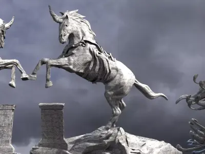 Zombie horse 3D model