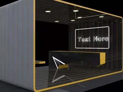 Stand Yellow Free 3D model