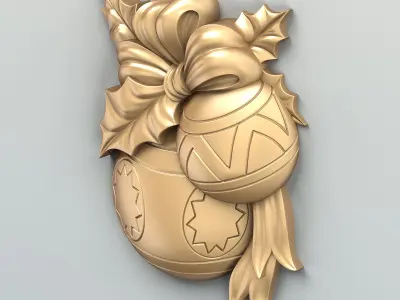 Carved decor central 020 3D model