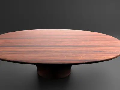 futuristic  wooden dining table Free 3D model