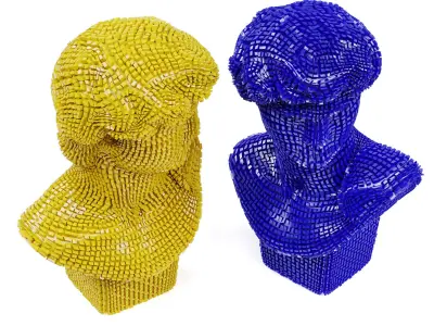 David Michelangelo bust patches 3D model