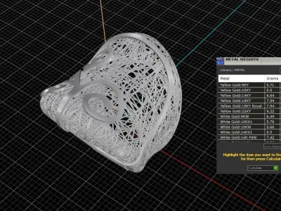woman ring 3D print model 5