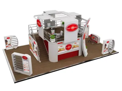 Booth Exhibition Stand a543a 3D model