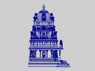 ganesha temple 3D model