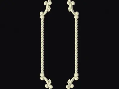 Central decor ornament for furniture 3D model 276