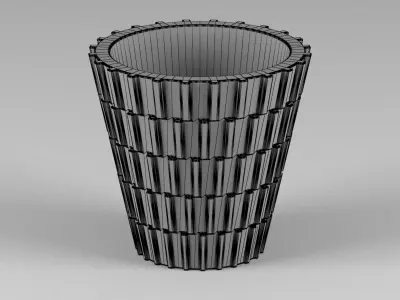 miniature flower pot 05 3D print model