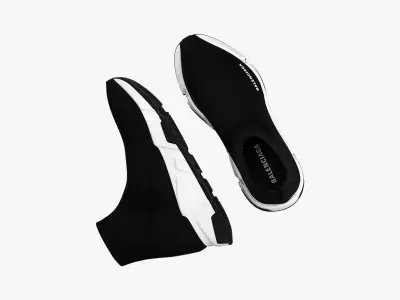 Balenciaga Speed Trainers Black 3D model
