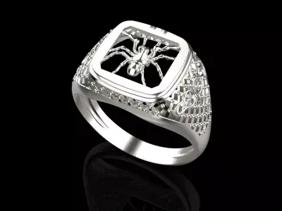 mens spider rings 140 3D print model