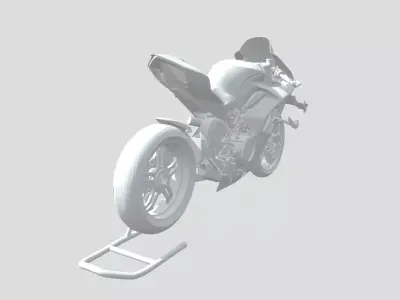 bike 3d model Low-poly 3D model