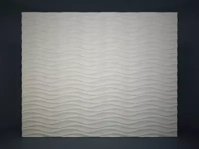 01 WAVES PATTERN WALL Low-poly 3D model purchase