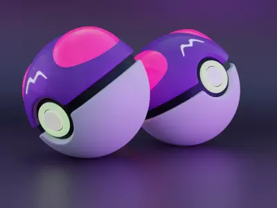 Master ball Low-poly 3D Model  3D model