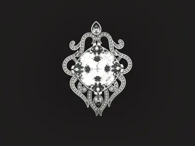 vintage luxury ring with patterns 842 3D print model