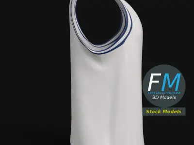 Basketball jersey mockup 3D model