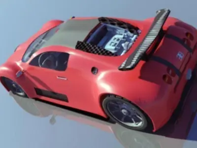 Bugatti Veyron 3d model Low-poly 3D model