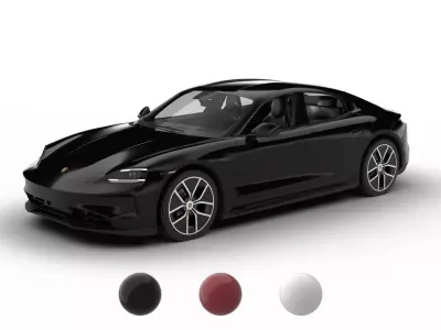 Porsche Taycan 4 Black Edition 2026 3d model 3D model