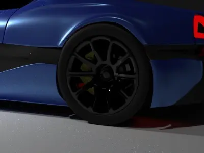 Rimac One Concept  Low-poly 3D model