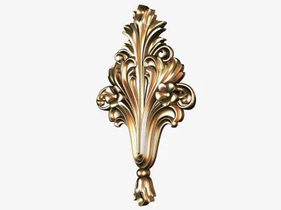 Carved decor ornament for cnc 28 3D model