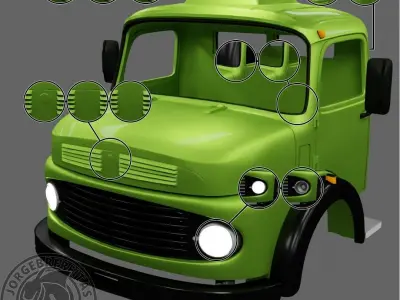 Carroceria Mercedes Benz L 1113 para RC 3D print model