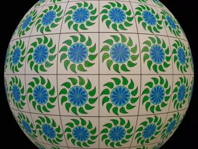 tile patterned 21-seamless-4k-pbr  3D model