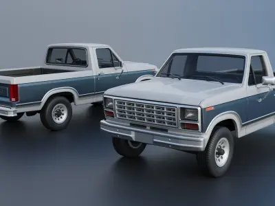 Pickup Truck F-150 1980  3D print model