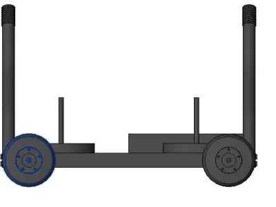 Push sled on wheels Revit Family 3D model