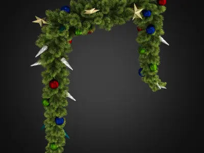 Christmas Garlands 02 3D model