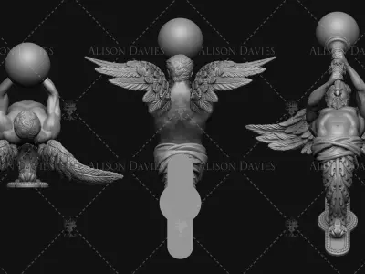 Ornate French Antique 18th century Lantern 3d print file 3D print model