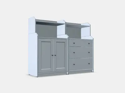 HAUGA Storage combination 7 Low-poly 3D model