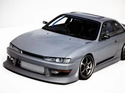 GP Sports G-FOUR S14 Silvia Kouki - GT7 Base Low-poly 3D model