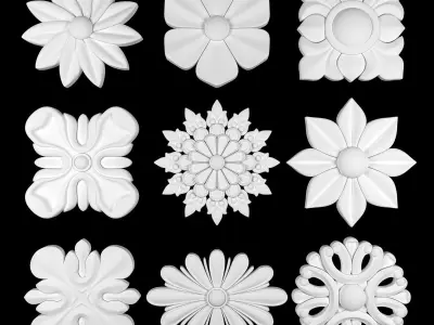 Ornament Element Pack 07 3D model