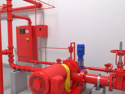 Fire Pump Room 3D model