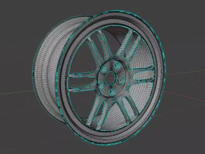 Enkei RPF1 Low-poly 3D model