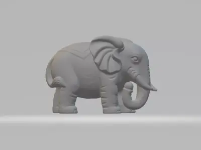 Elephant Sculpture 3D print model