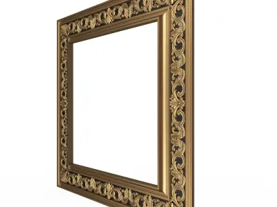 Classic Frame and Mirror 075 Low-poly 3D model