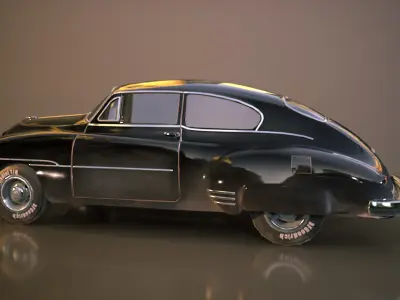 Vintage Car Low-poly 3D model