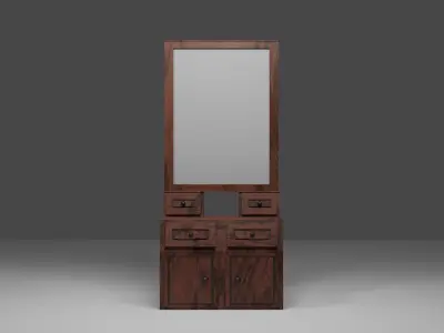 Realistic Mirror Table 3D model