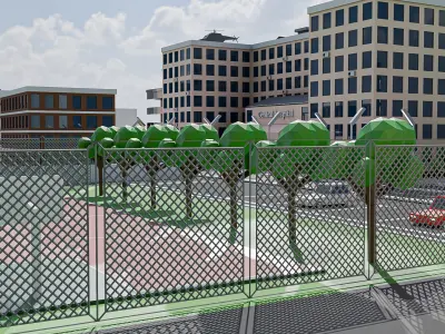 Low poly city buildings pack Low-poly 3D model