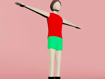 Nathaniel - Low poly boy character  Free low-poly 3D model