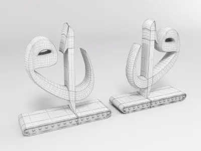 Calligraphy Decorative Sculpture 3D model
