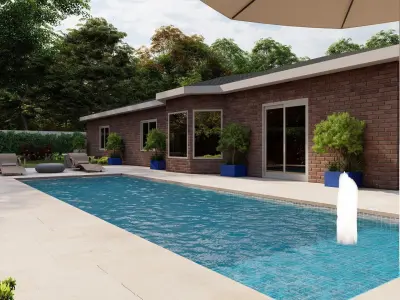 Garden Landscape 3D Model - SketchUp and Lumion Scene 3D model Free 3D model