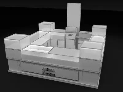 Booth Exhibition Stand a334 3D model