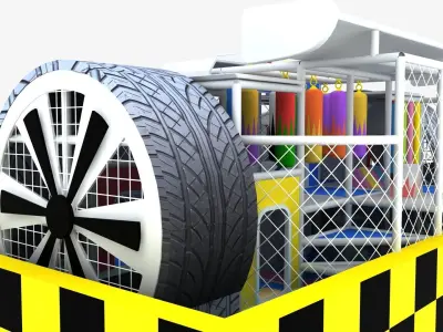 Racing Indoor Playground 3D model