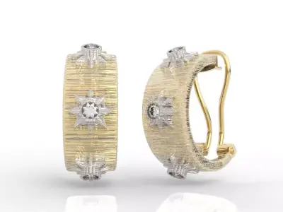 Exclusive Huggie Hoop Earrings 3D print model