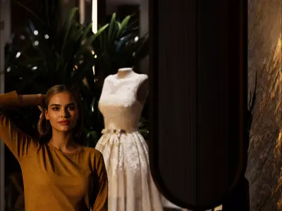 Modern Luxury Bedroom with Bath Panoramic View   3D model