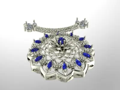 Pendant Flower 3D print model