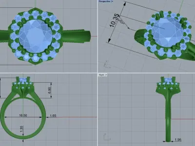 gold ring code 23 3D print model