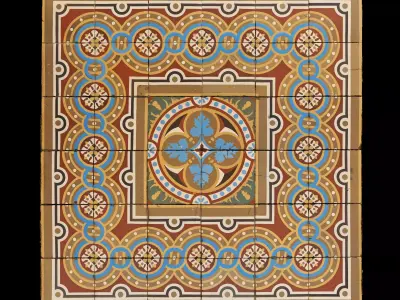 Decorative tiles floor 01 Texture