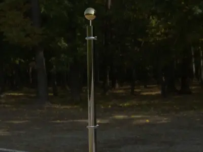 Simple Flag Pole  Free low-poly 3D model