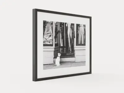 Photo art Waiting for here Low-poly 3D model